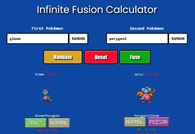 Infinite Fusion Calculator
